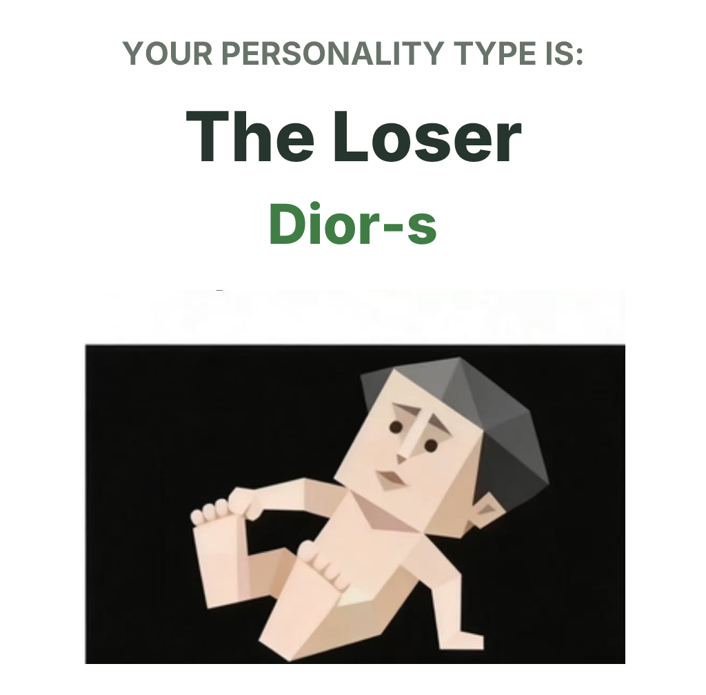 SBTI personality type illustration for Dior-s The Loser