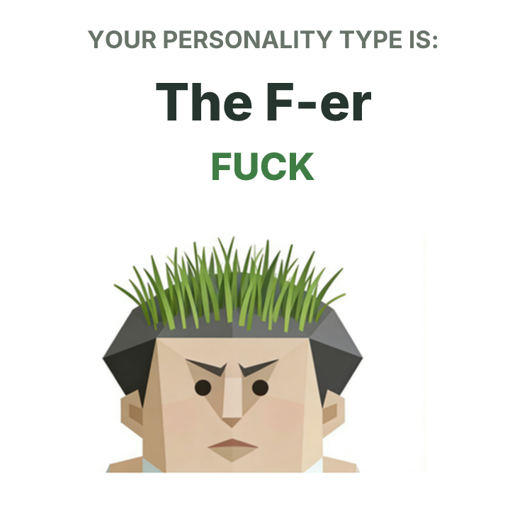 SBTI personality type illustration for FUCK The F-er