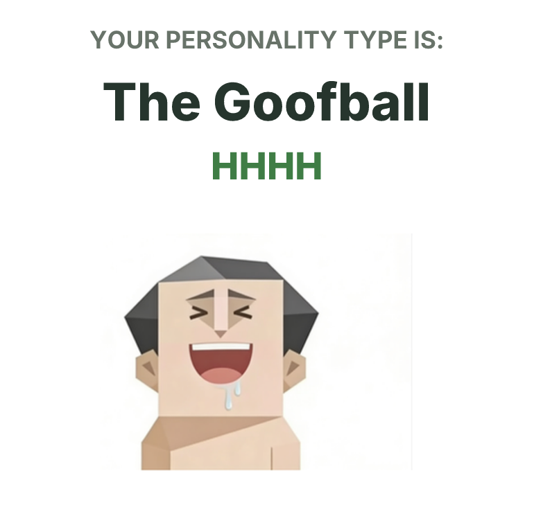 SBTI personality type illustration for HHHH The Goofball