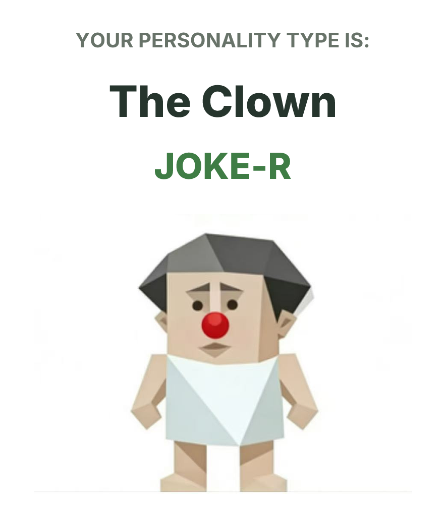 SBTI personality type illustration for JOKE-R The Clown