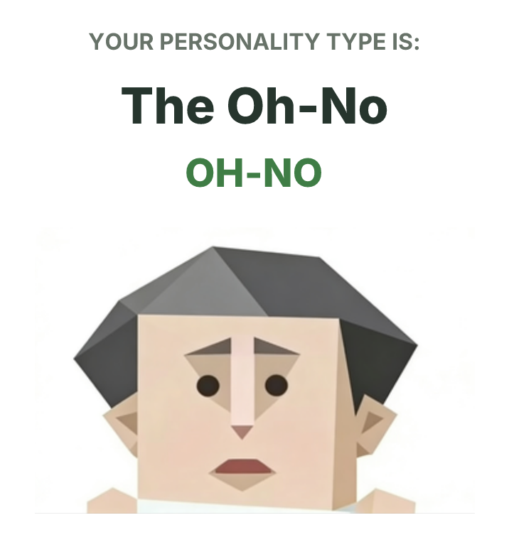 SBTI personality type illustration for OH-NO The Oh-No