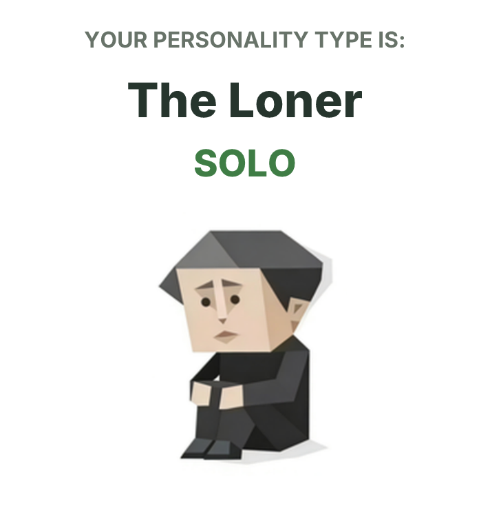 SBTI personality type illustration for SOLO The Loner