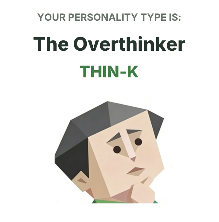 SBTI personality type illustration for THIN-K The Overthinker