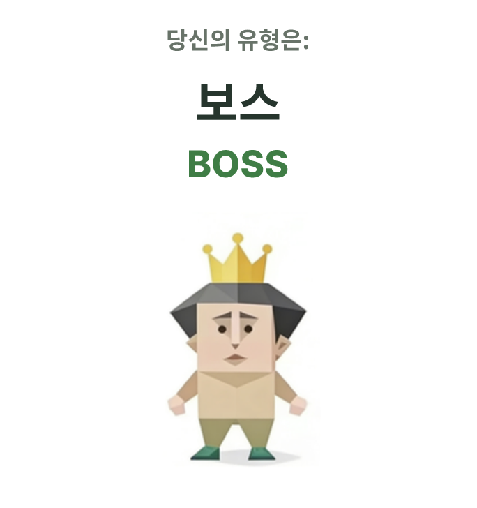 SBTI personality type illustration for BOSS 보스