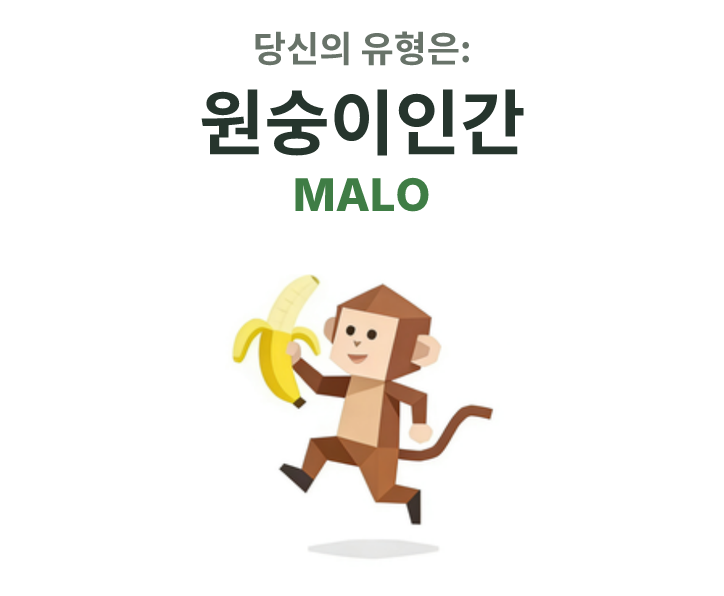 SBTI personality type illustration for MALO 원숭이인간
