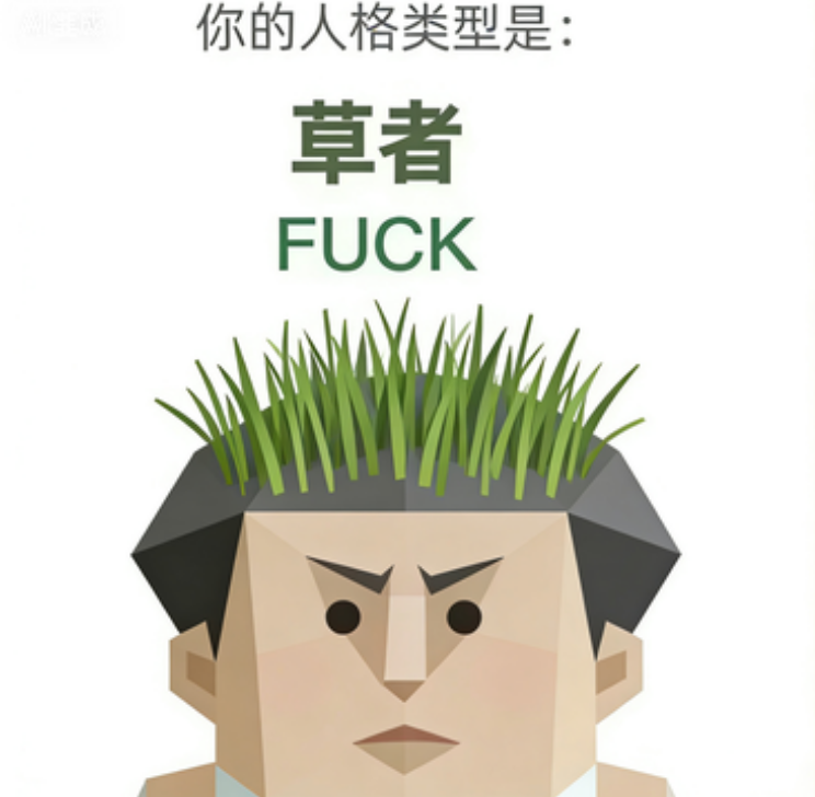 SBTI personality type illustration for FUCK 草者