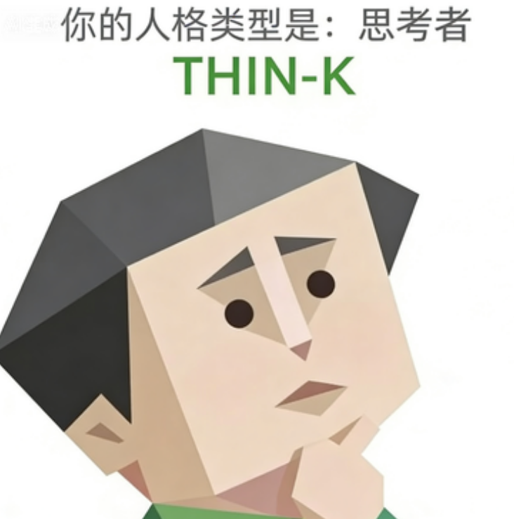 SBTI personality type illustration for THIN-K 思考者