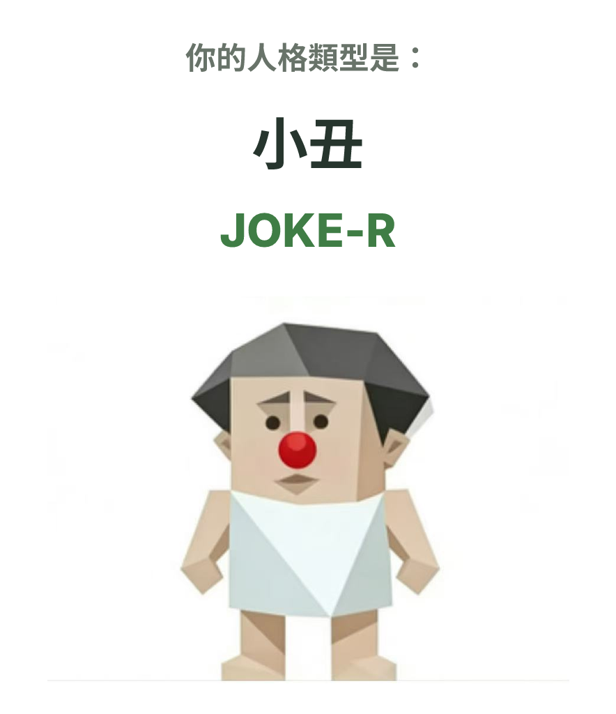 SBTI personality type illustration for JOKE-R 小丑