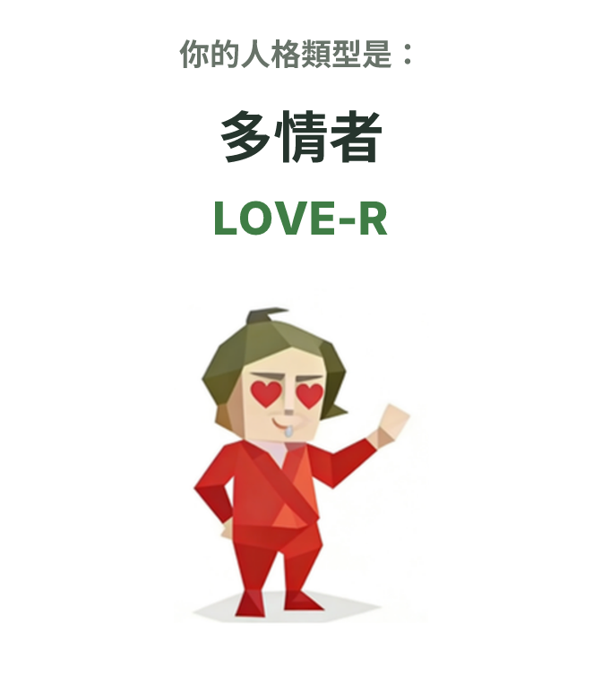 SBTI personality type illustration for LOVE-R 多情者